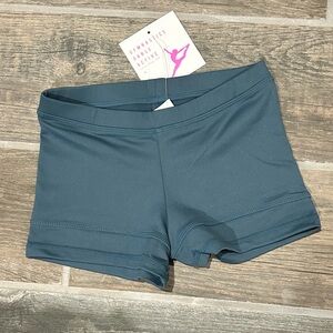 Size 8 Gray Shorts NWT Dance Tumbling Gymnastics